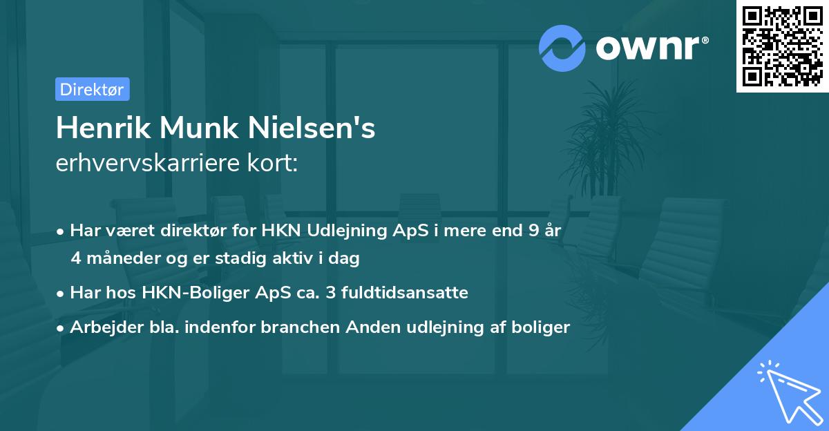 Henrik Munk Nielsen's erhvervskarriere kort