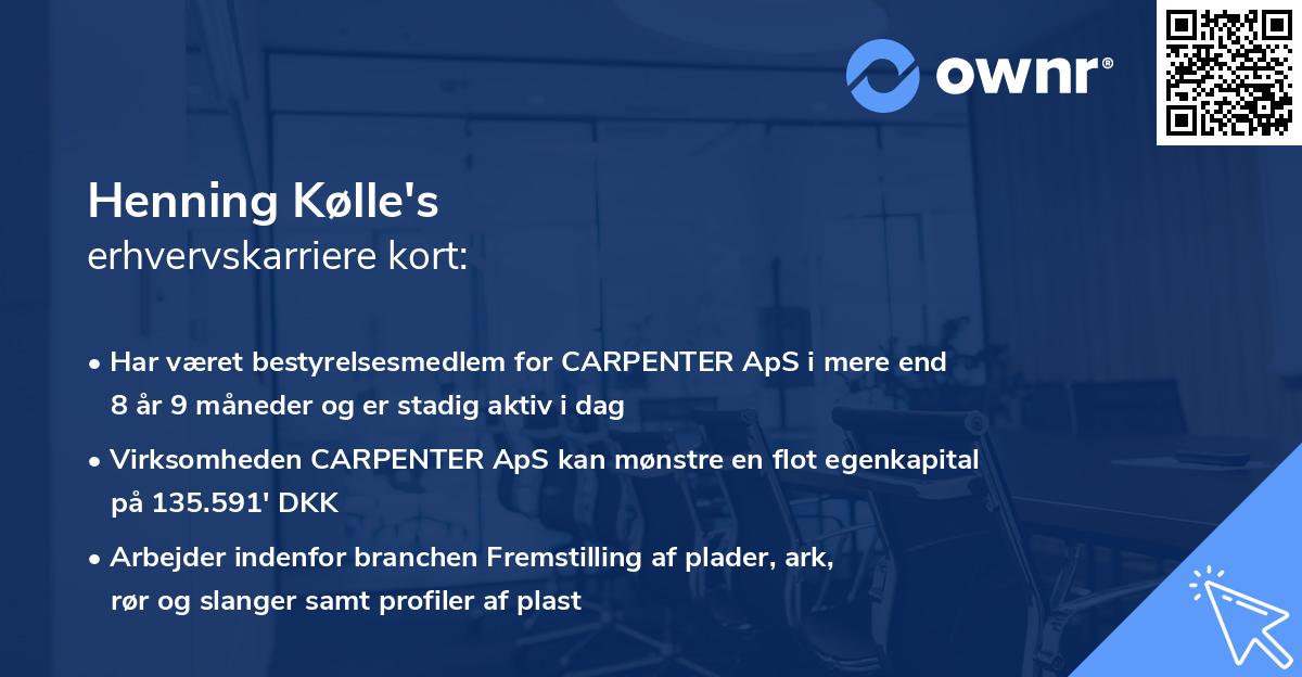 Henning Kølle's erhvervskarriere kort