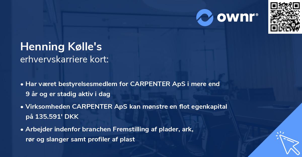 Henning Kølle's erhvervskarriere kort