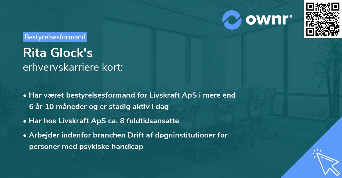 Rita Glock's erhvervskarriere kort