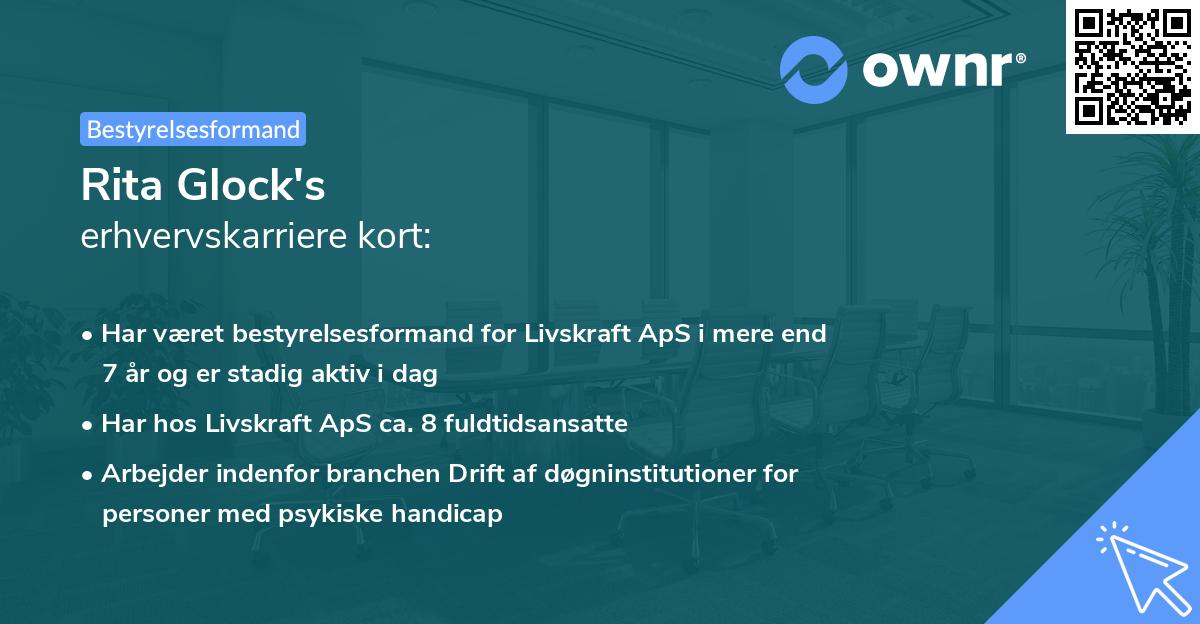 Rita Glock's erhvervskarriere kort