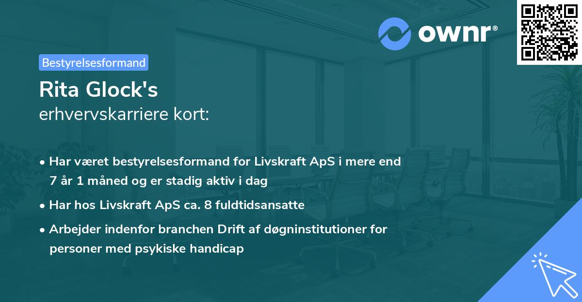 Rita Glock's erhvervskarriere kort