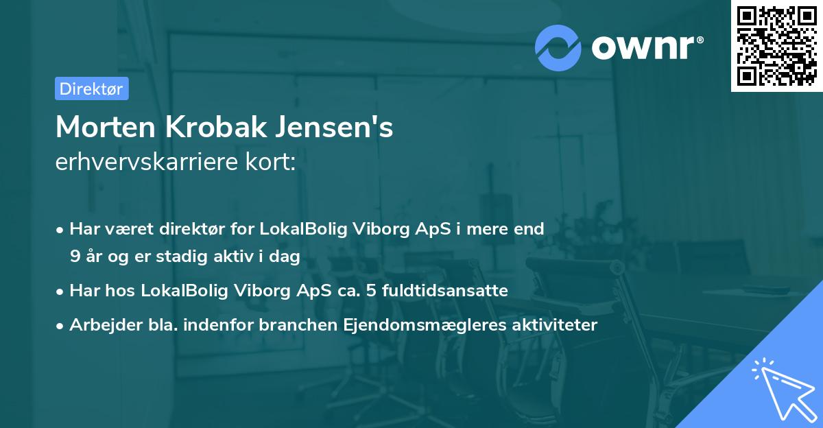Morten Krobak Jensen's erhvervskarriere kort