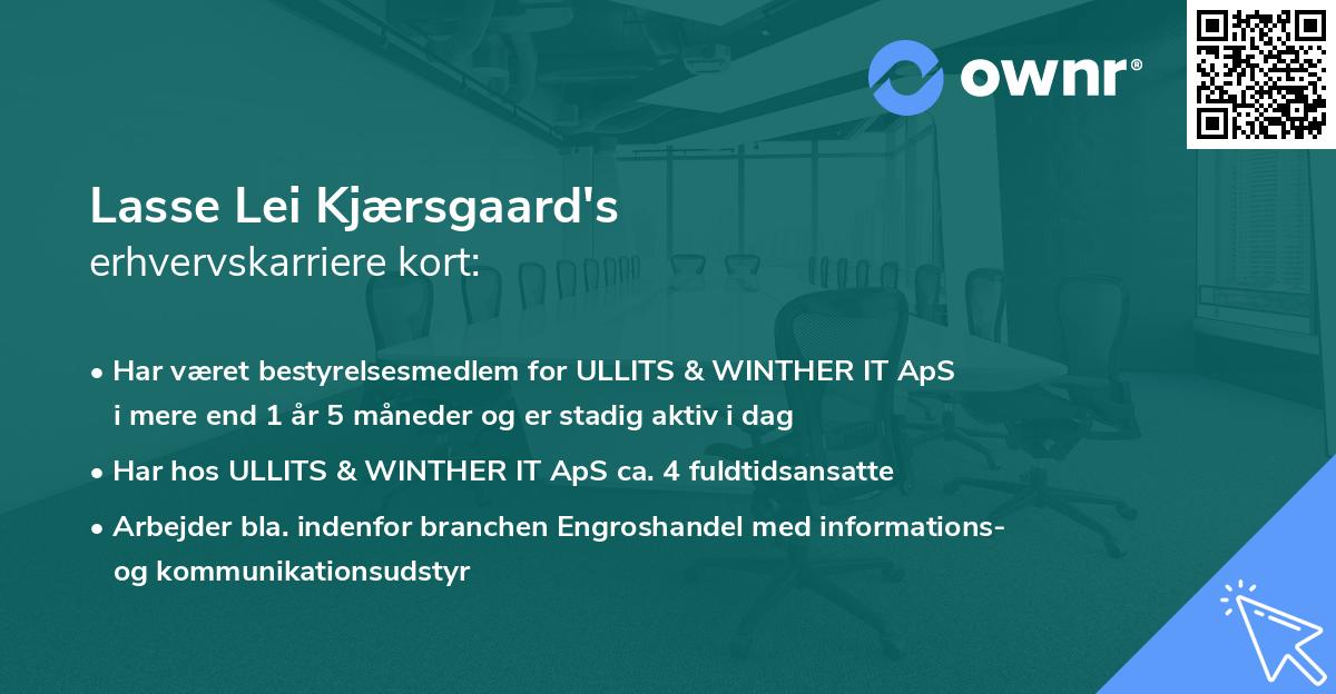 Lasse Lei Kjærsgaard's erhvervskarriere kort