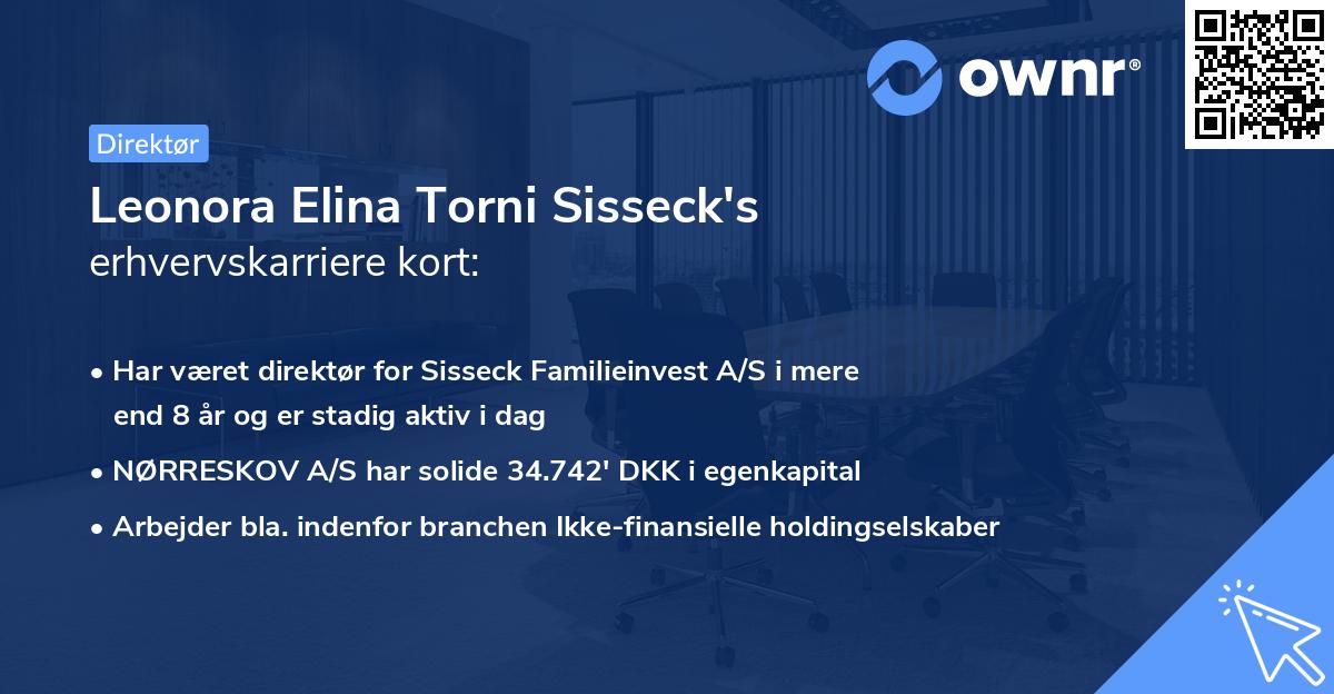 Leonora Elina Torni Sisseck's erhvervskarriere kort