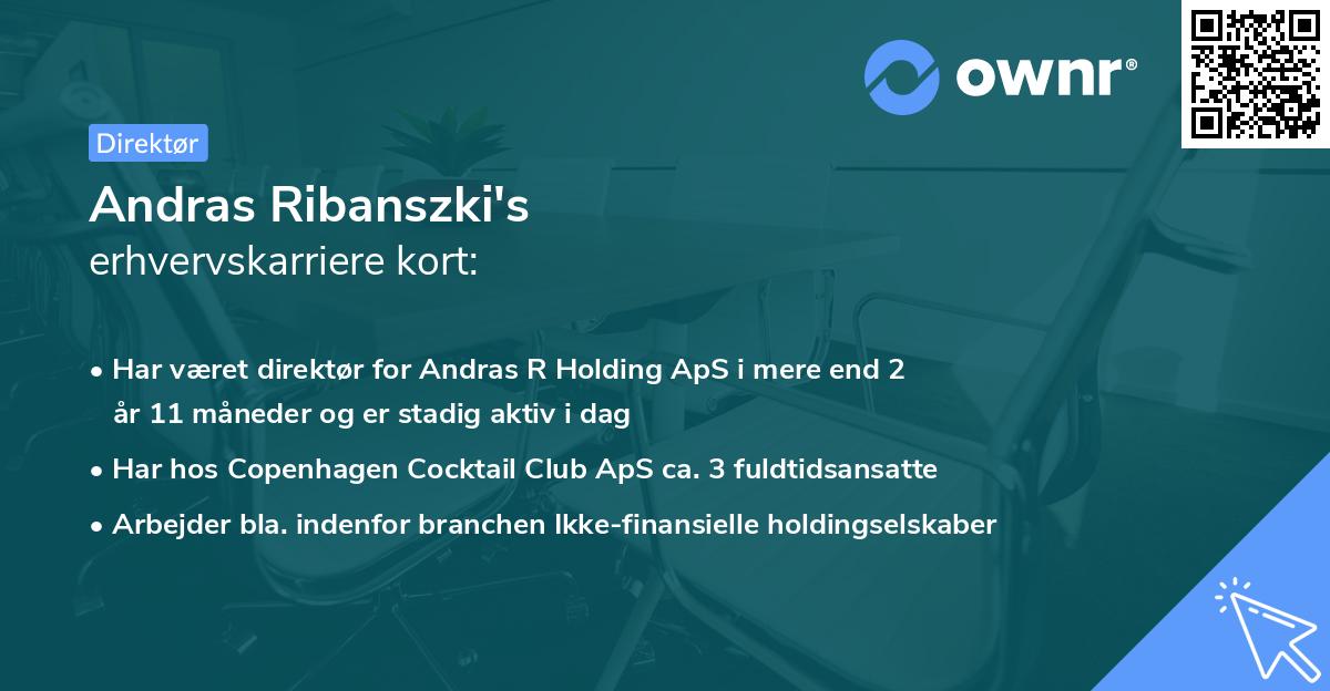 Andras Ribanszki's erhvervskarriere kort