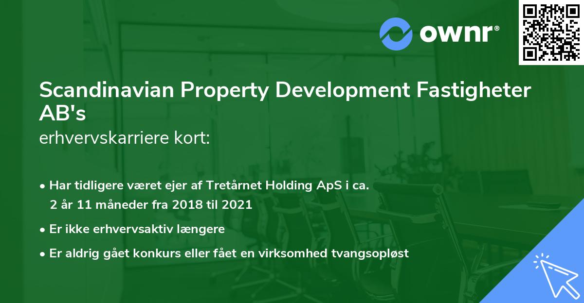 Scandinavian Property Development Fastigheter AB's erhvervskarriere kort