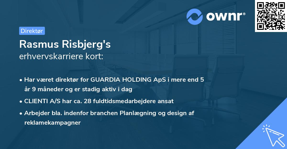 Rasmus Risbjerg's erhvervskarriere kort