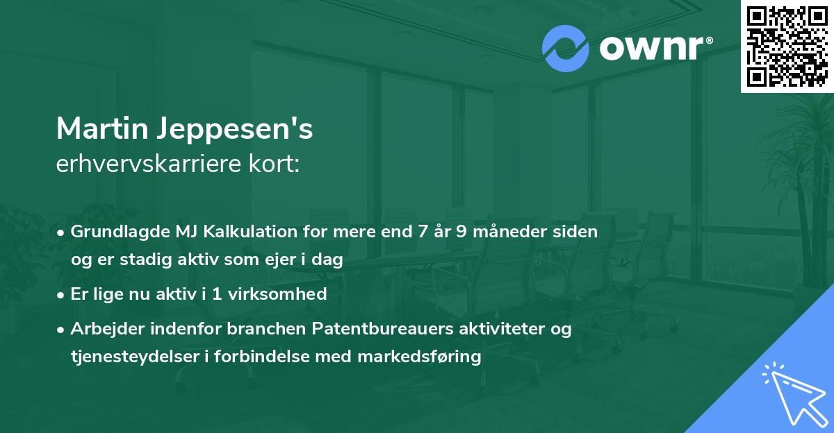 Martin Jeppesen's erhvervskarriere kort