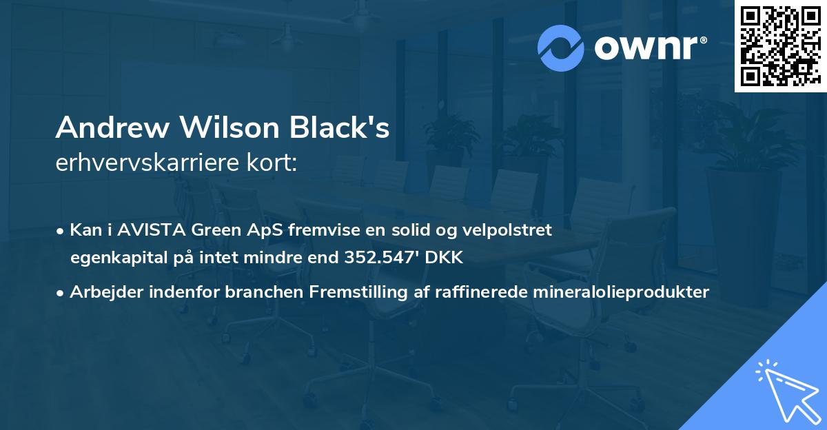 Andrew Wilson Black's erhvervskarriere kort