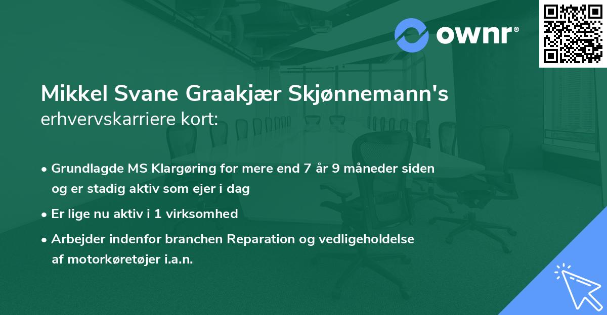 Mikkel Svane Graakjær Skjønnemann's erhvervskarriere kort