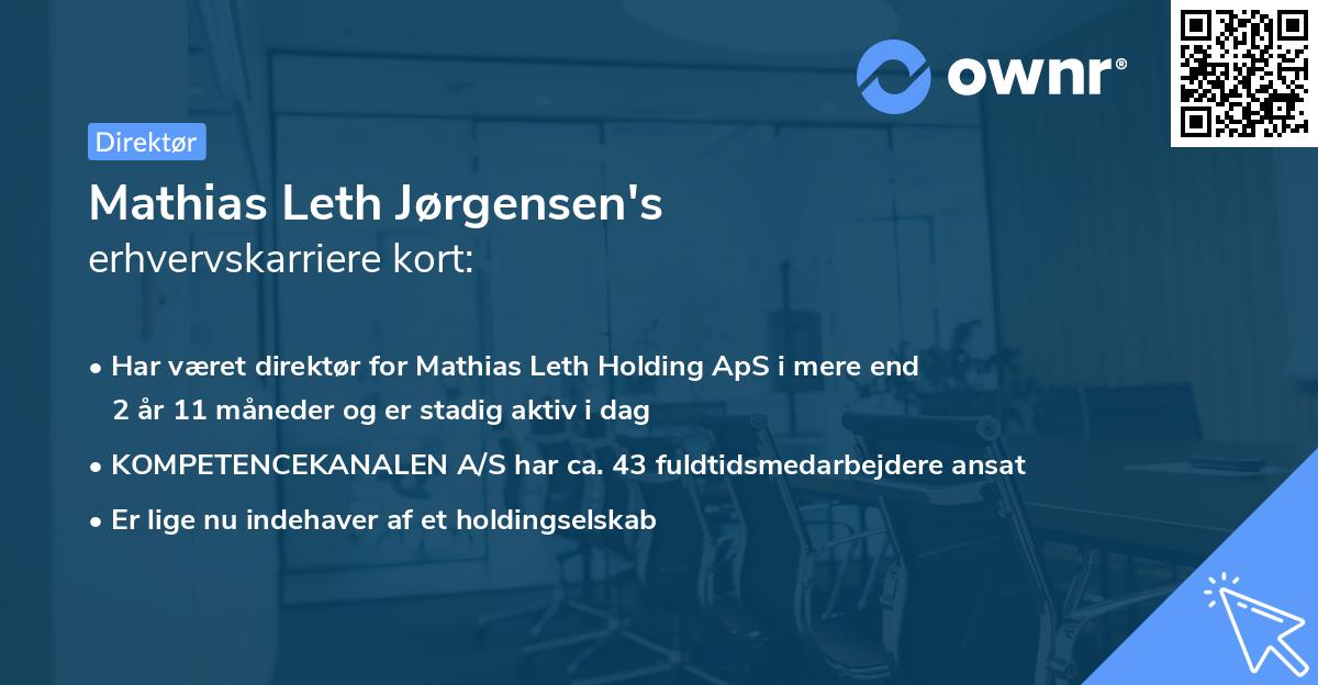 Mathias Leth Jørgensen's erhvervskarriere kort