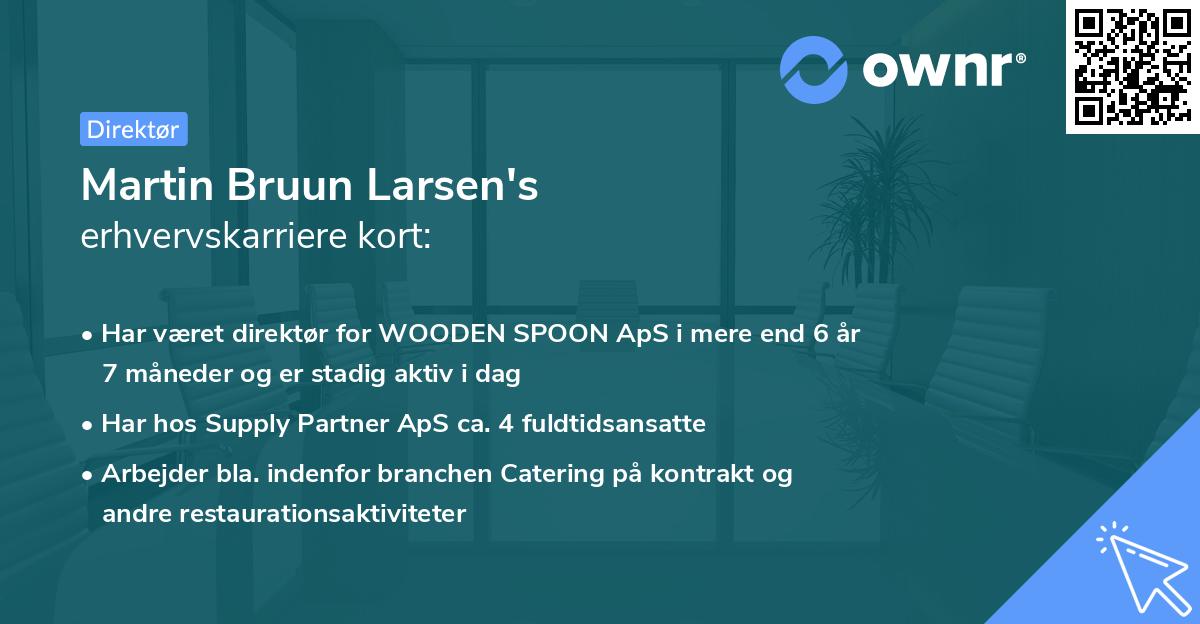 Martin Bruun Larsen's erhvervskarriere kort