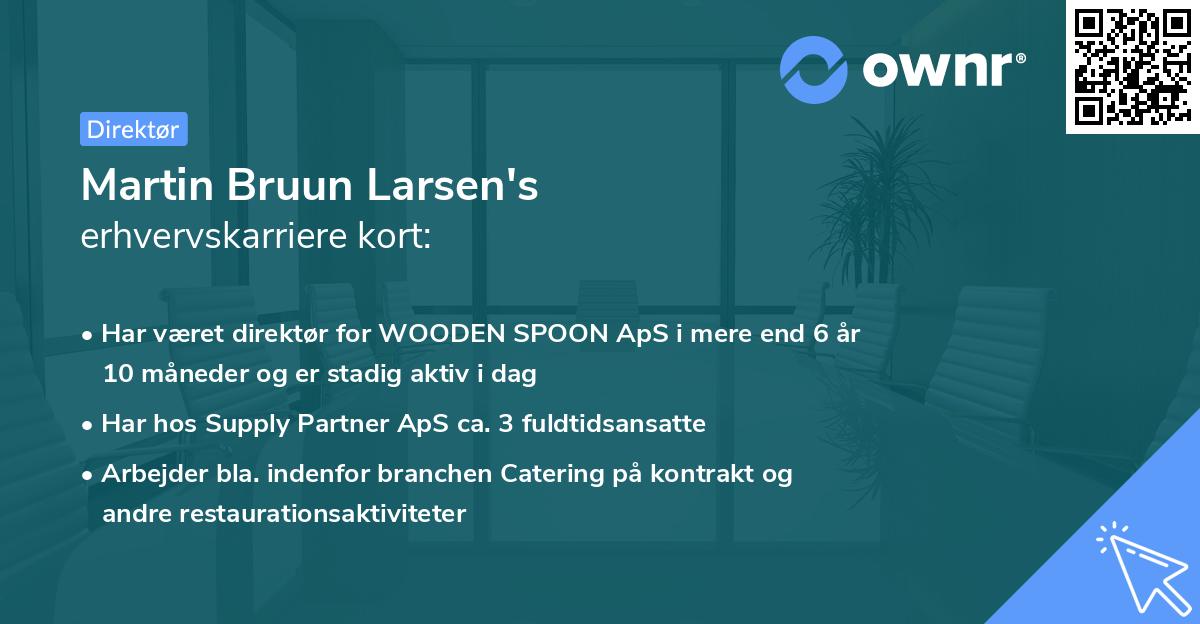 Martin Bruun Larsen's erhvervskarriere kort