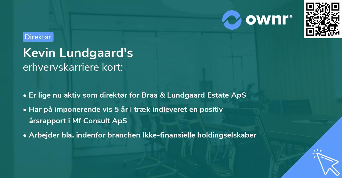 Kevin Lundgaard's erhvervskarriere kort