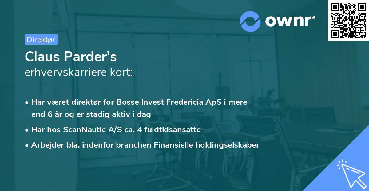 Claus Parder's erhvervskarriere kort