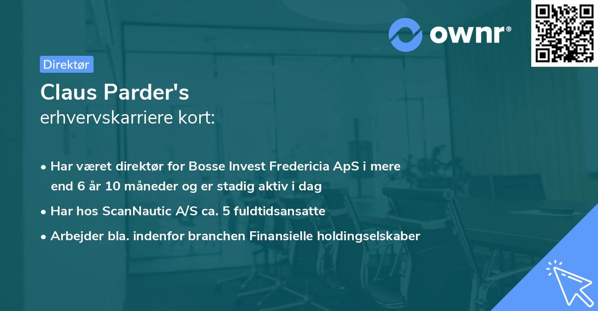 Claus Parder's erhvervskarriere kort