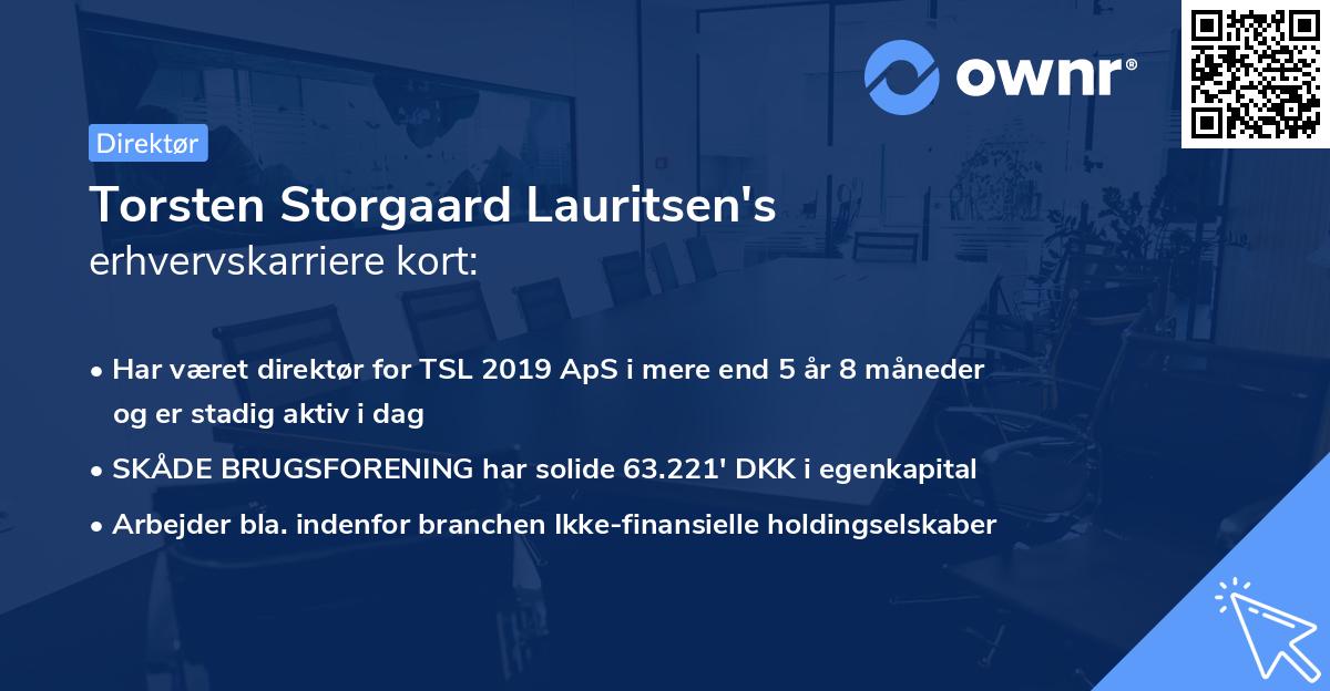 Torsten Storgaard Lauritsen's erhvervskarriere kort