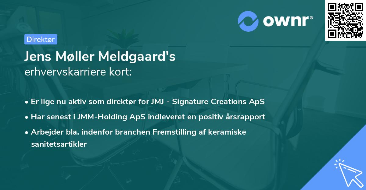 Jens Møller Meldgaard's erhvervskarriere kort