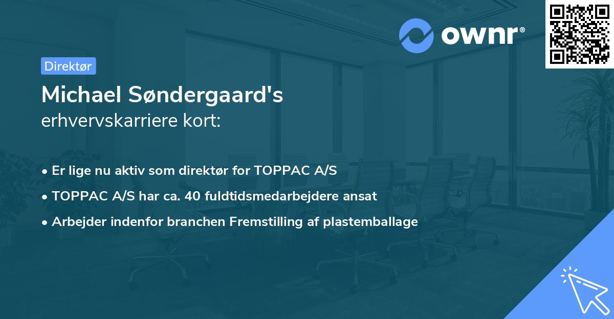Michael Søndergaard's erhvervskarriere kort