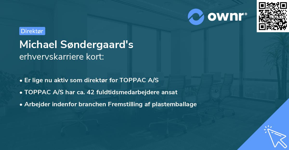 Michael Søndergaard's erhvervskarriere kort