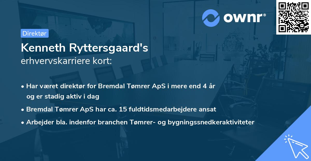 Kenneth Ryttersgaard's erhvervskarriere kort