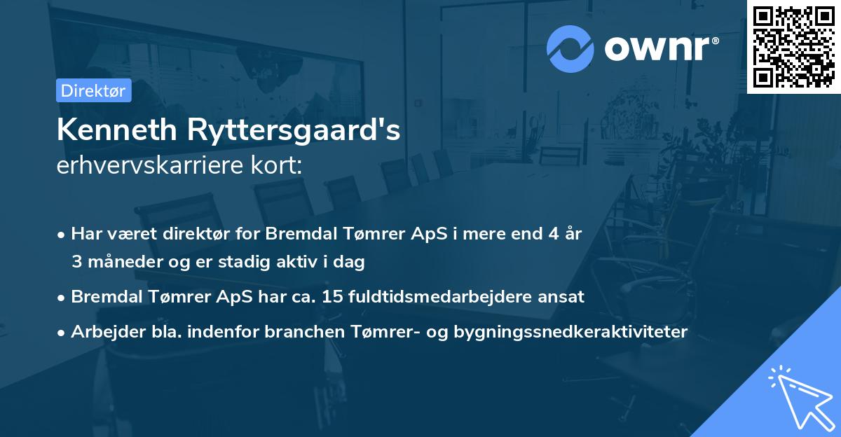 Kenneth Ryttersgaard's erhvervskarriere kort