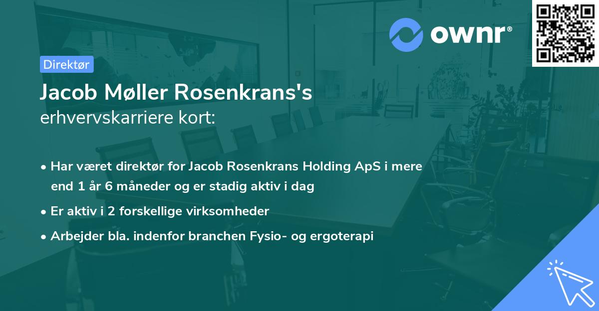 Jacob Møller Rosenkrans's erhvervskarriere kort