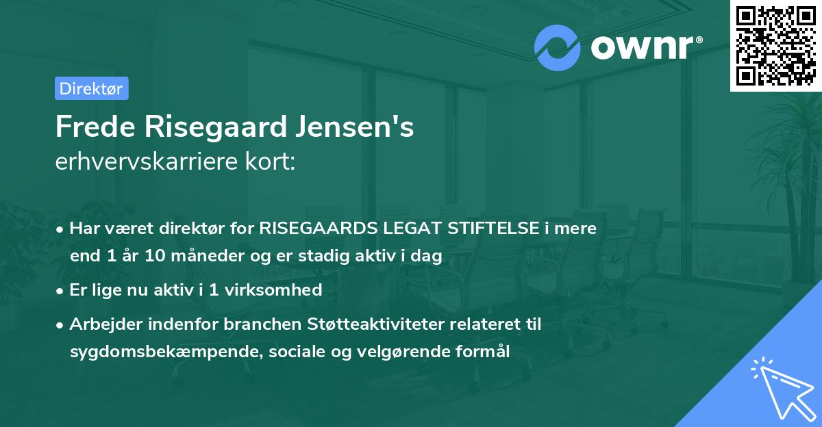 Frede Risegaard Jensen's erhvervskarriere kort
