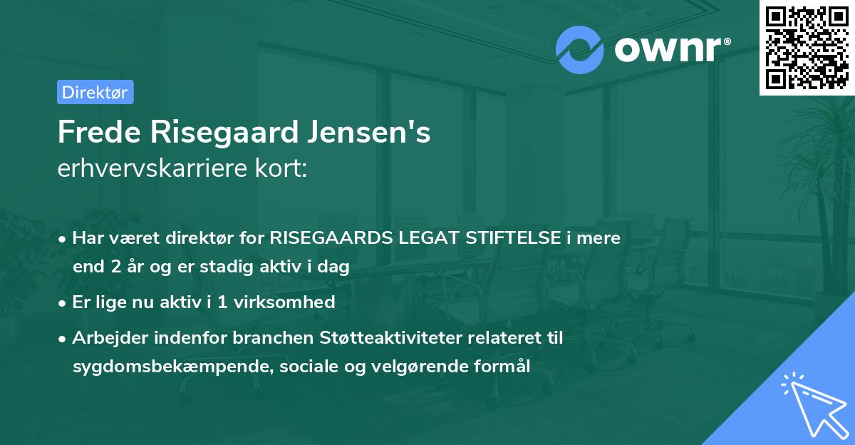 Frede Risegaard Jensen's erhvervskarriere kort