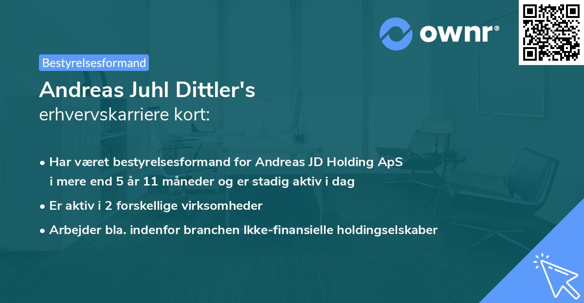 Andreas Juhl Dittler's erhvervskarriere kort