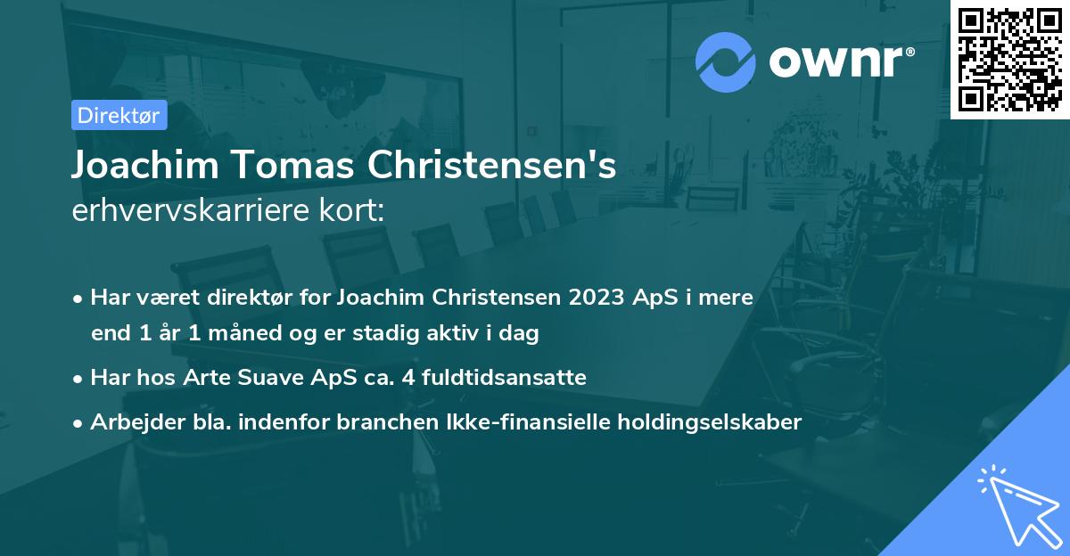 Joachim Tomas Christensen's erhvervskarriere kort