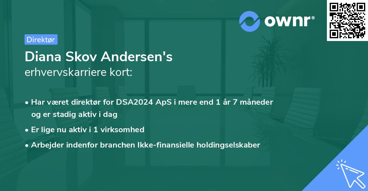Diana Skov Andersen's erhvervskarriere kort