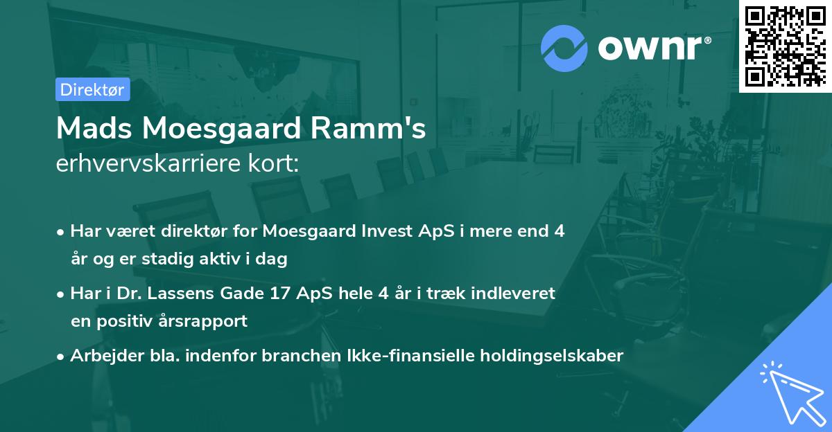 Mads Moesgaard Ramm's erhvervskarriere kort