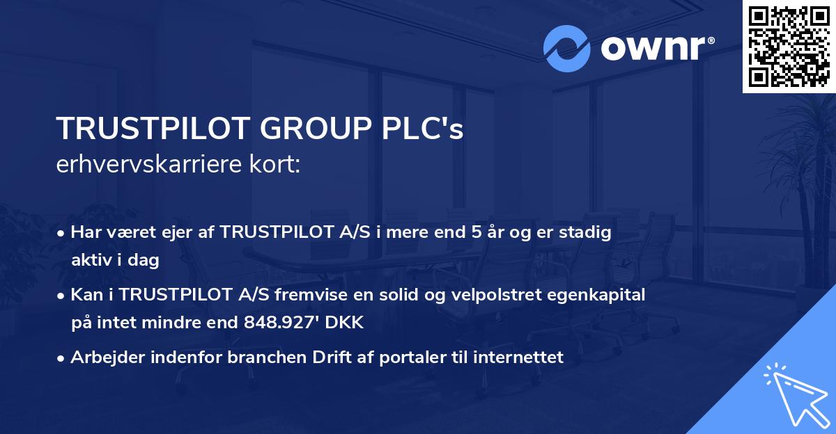 TRUSTPILOT GROUP PLC's erhvervskarriere kort