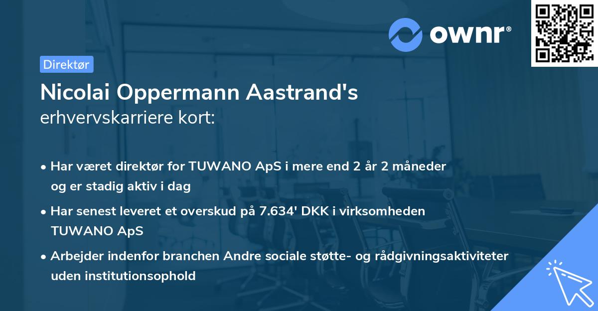 Nicolai Oppermann Aastrand's erhvervskarriere kort