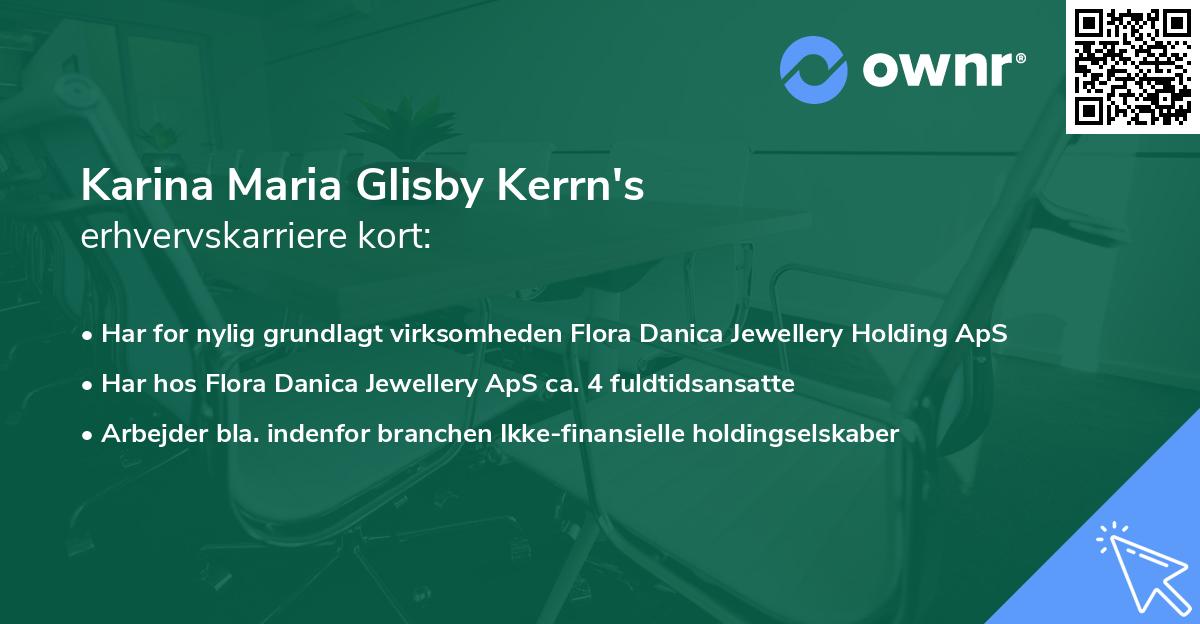 Karina Maria Glisby Kerrn's erhvervskarriere kort
