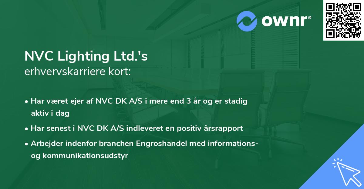 NVC Lighting Ltd.'s erhvervskarriere kort