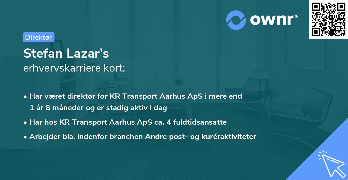 Stefan Lazar's erhvervskarriere kort