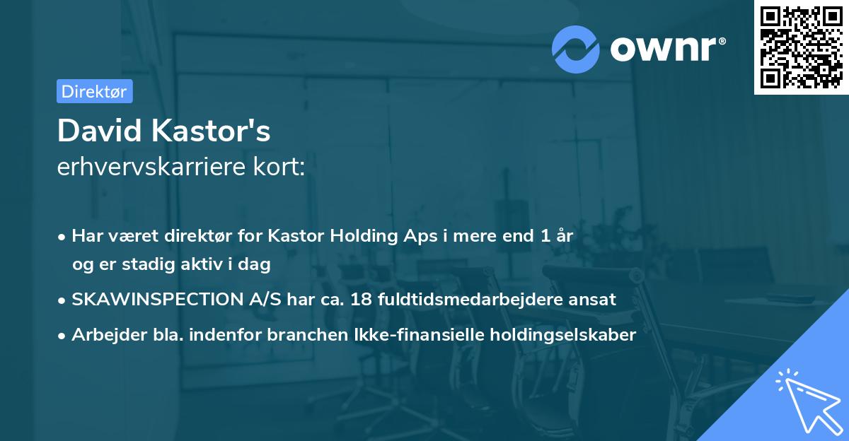 David Kastor's erhvervskarriere kort