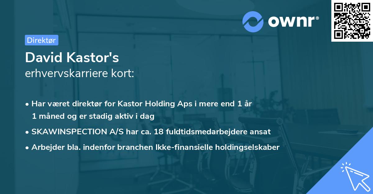 David Kastor's erhvervskarriere kort
