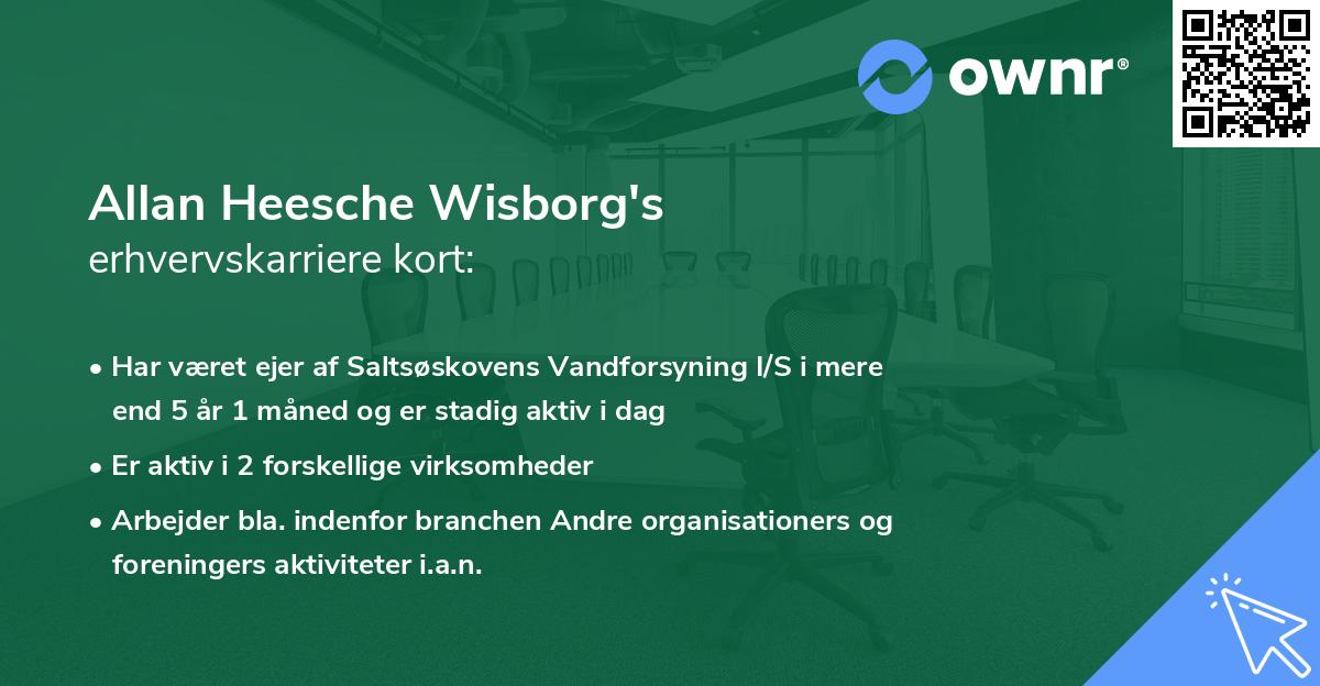 Allan Heesche Wisborg's erhvervskarriere kort