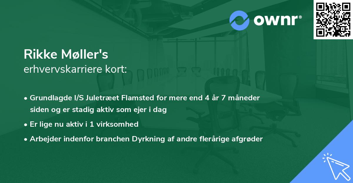 Rikke Møller's erhvervskarriere kort