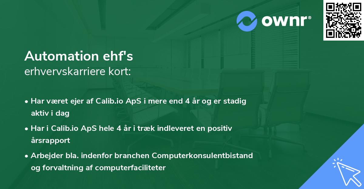 Automation ehf's erhvervskarriere kort