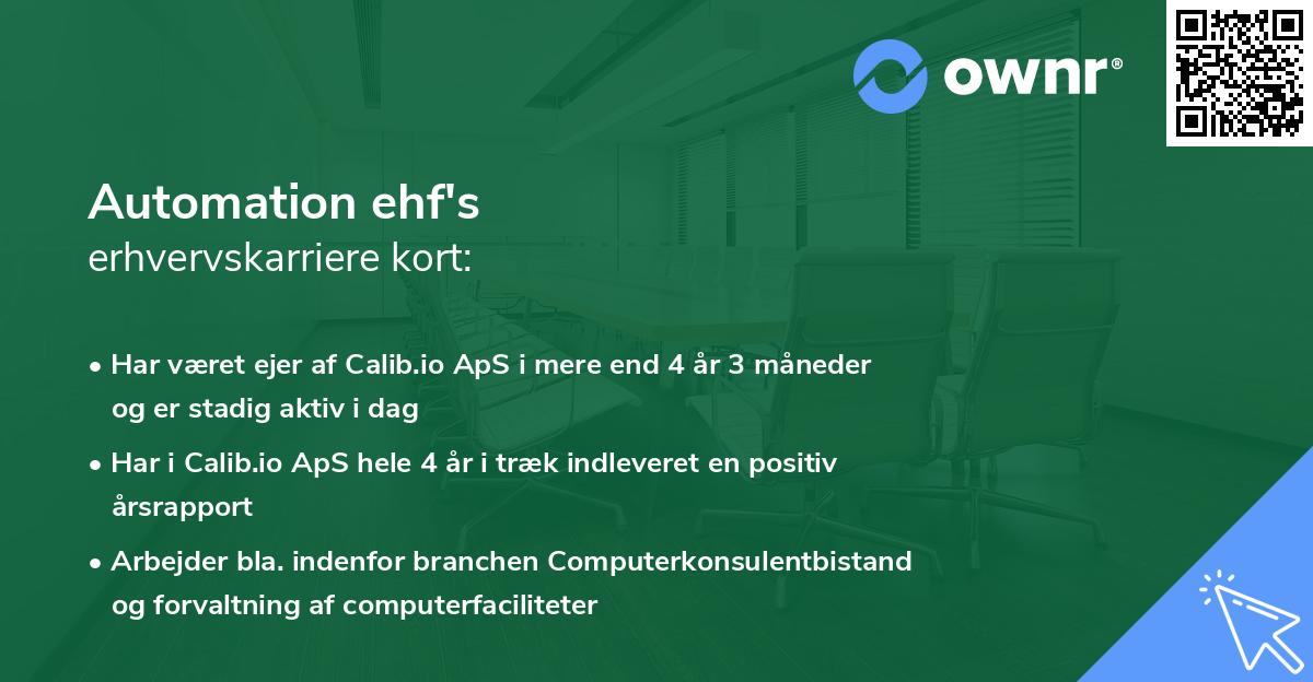 Automation ehf's erhvervskarriere kort