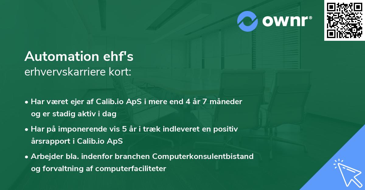 Automation ehf's erhvervskarriere kort