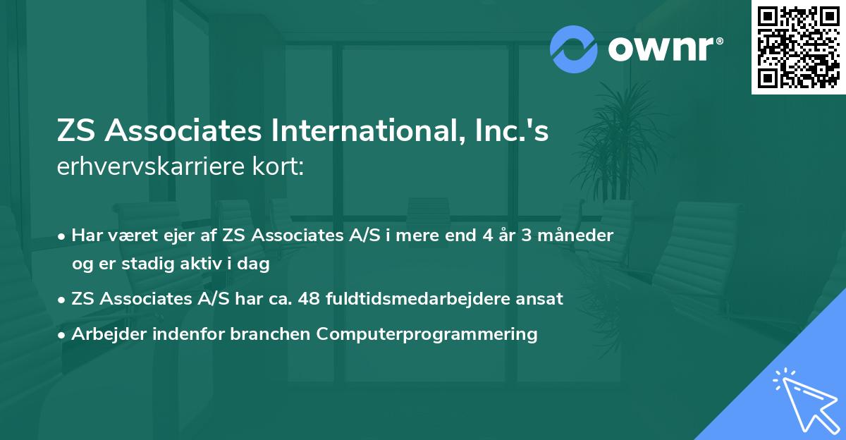 ZS Associates International, Inc.'s erhvervskarriere kort