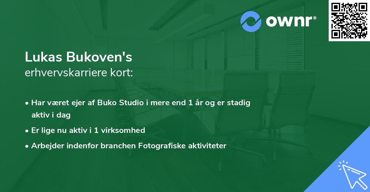 Lukas Bukoven's erhvervskarriere kort