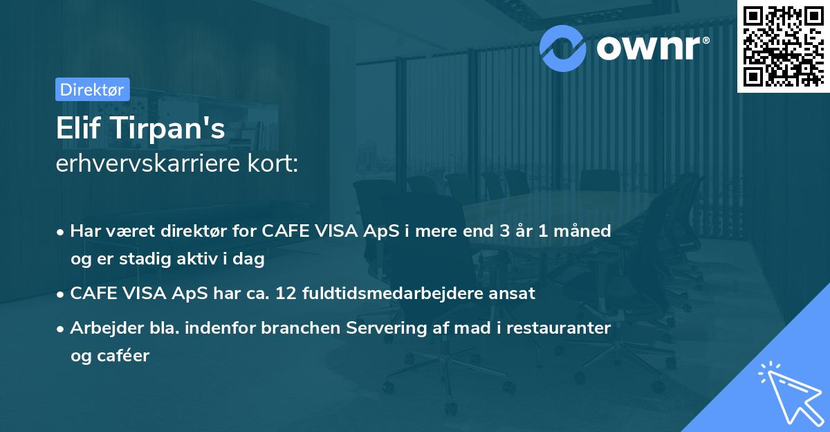 Elif Tirpan's erhvervskarriere kort