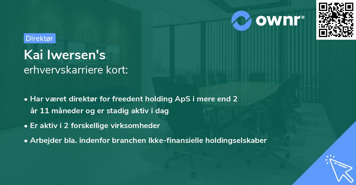 Kai Iwersen's erhvervskarriere kort
